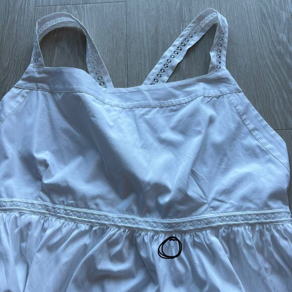 J Crew Embroidered Apron Dress Size 20 White - Picture 15 of 16